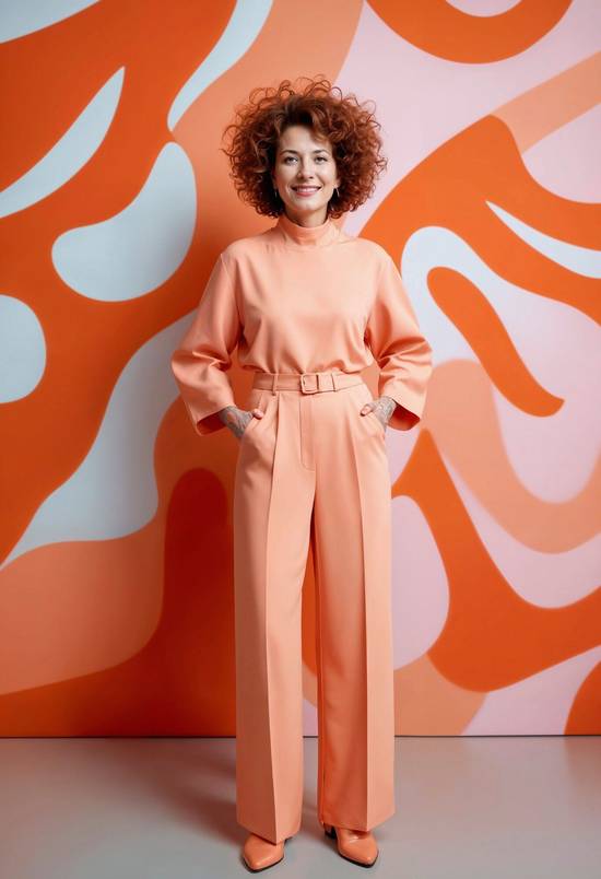 橙色褲子配什么顏色上衣好看，橙色褲子配上衣色彩指南：從經典到潮流的25種配色方案