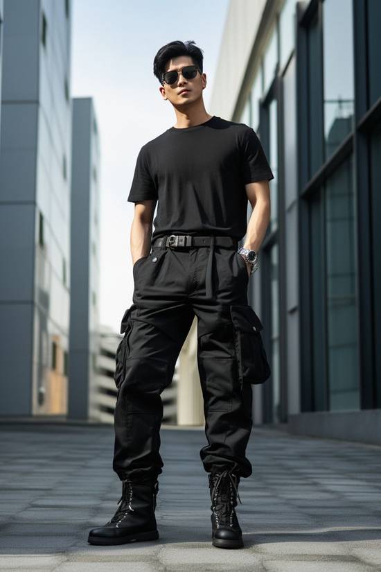 工裝褲配什么鞋子好看，工裝褲搭配指南：馬丁靴、運動鞋、帆布鞋三款鞋型輕松駕馭