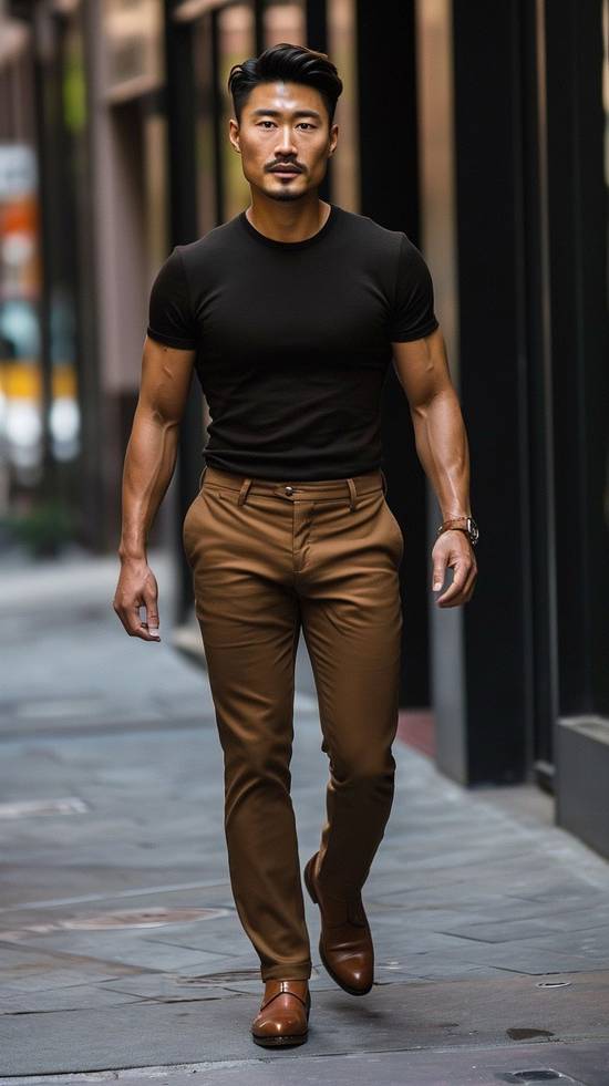 黑色褲子配什么顏色短袖，黑色褲子短袖配色方案推薦