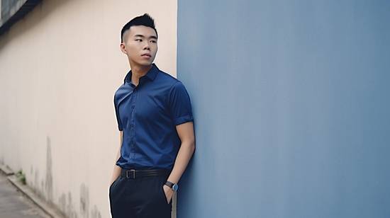 深藍色短袖配什么顏色褲子，深藍色短袖褲子顏色搭配指南