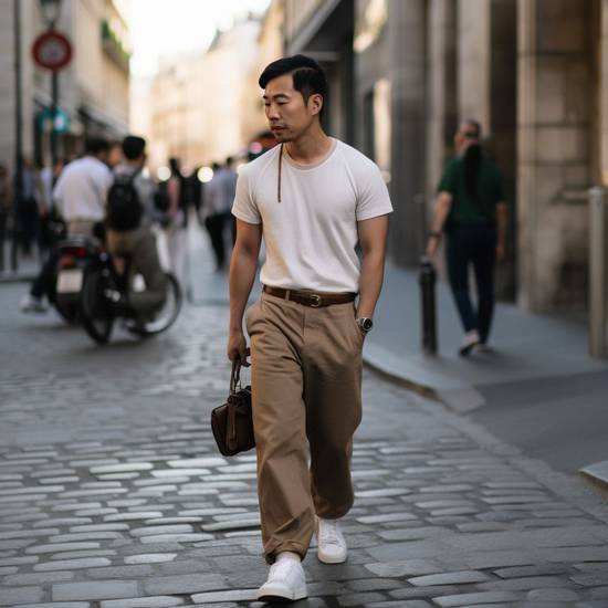卡其色的褲子配什么顏色的上衣，卡其色褲子最佳上衣配色推薦
