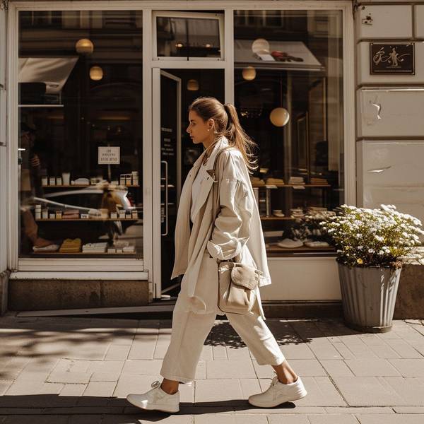 風衣配什么褲子和鞋子，風衣潮搭攻略：五款褲鞋組合穿出秋日高級感