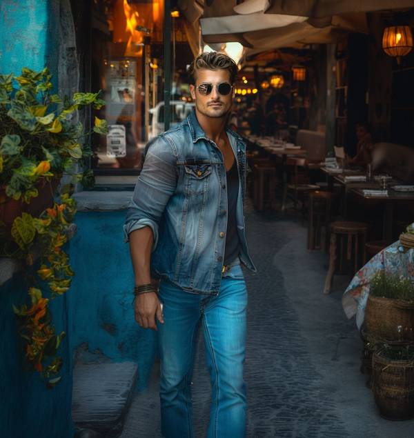 藍色牛仔褲配什么上衣男，藍色牛仔褲百搭指南：25種上衣搭配讓型男輕松出彩