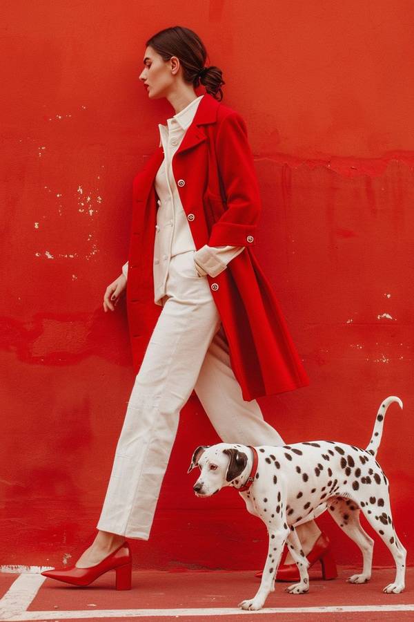 紅色大衣配什么褲子，復古紅大衣配這4款褲裝氣場全開 絕美冬日時髦指南