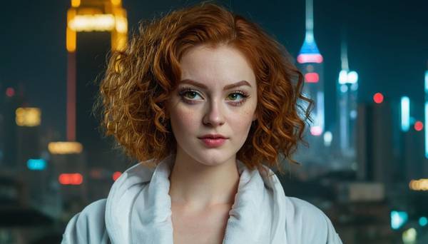 女生短發卷發發型，白水揉碎了月光洗發水廣告衫的風衣里錯亂