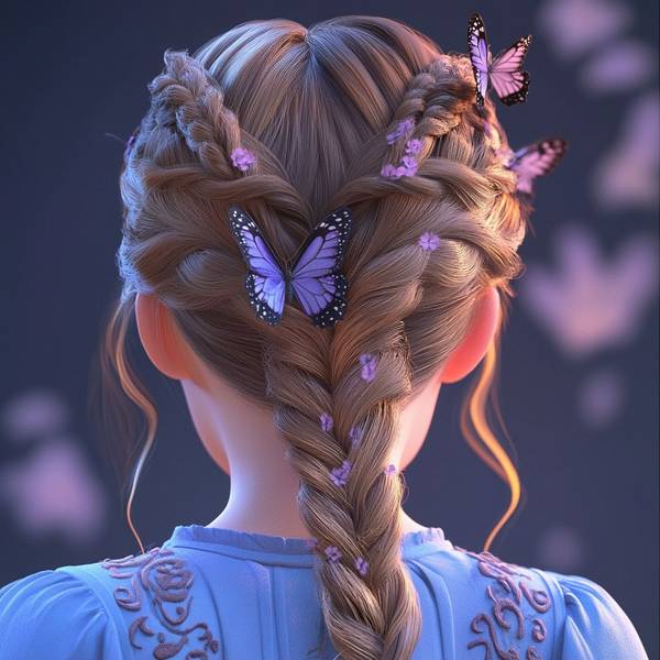 女孩漂亮發型扎法，讓女孩每天閃閃發光的25款絕美日常發型教程