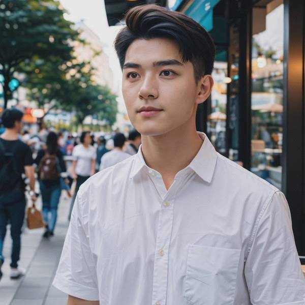 不燙不染男生自然發型，蓬松清爽露額短發，重塑陽光校草少年感