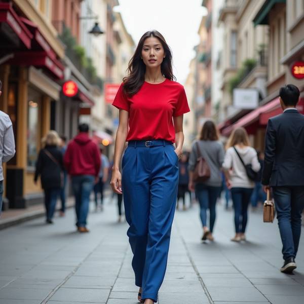 紅色短袖配什么褲子男，紅色短袖穿搭指南：這5條褲子最顯帥