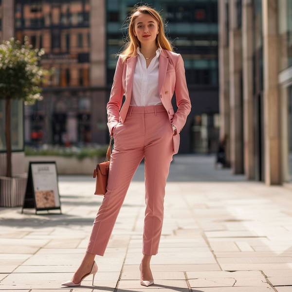 粉色褲子配什么顏色上衣，粉色褲子搭配指南：從冰淇淋色到中性色的時尚配色方案