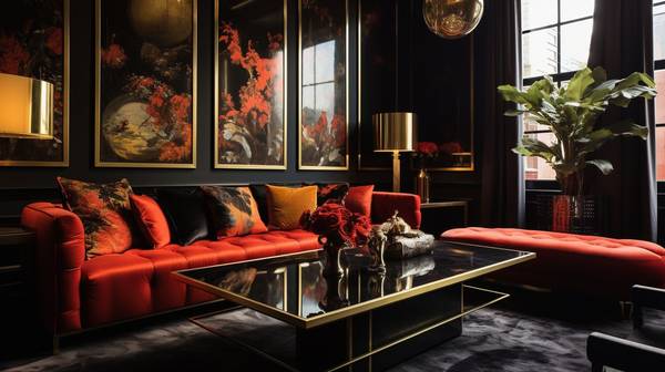 大紅色配什么顏色好看，大紅色配黑色金色的高級撞色美學