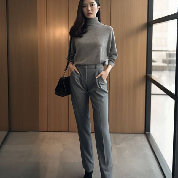 灰色褲子配什么顏色上衣好看，灰色褲子配色指南從經典黑白到大膽亮色搭配