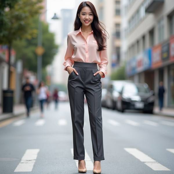 灰色褲子配什么顏色上衣，深灰長褲搭配4款最洋氣上衣服色方案