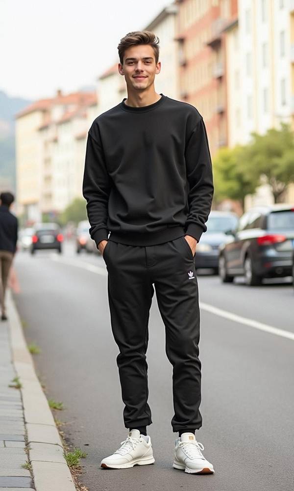 黑色衛衣配什么褲子，黑色衛衣搭配全指南，從休閑到高級的褲子選擇方案