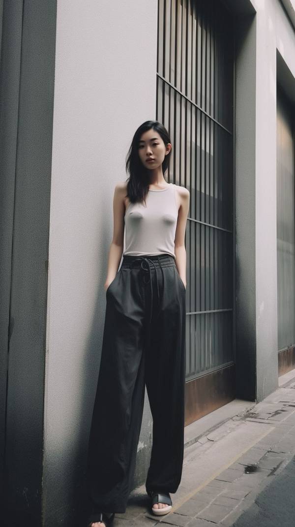 黑色闊腿褲搭配什么上衣好看，黑色闊腿褲配這五種上衣時尚又顯瘦