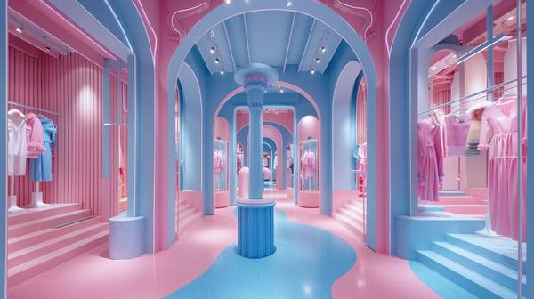 藍色和粉色搭配好看嗎，藍粉交融設計綻放優雅迷人的視覺和諧