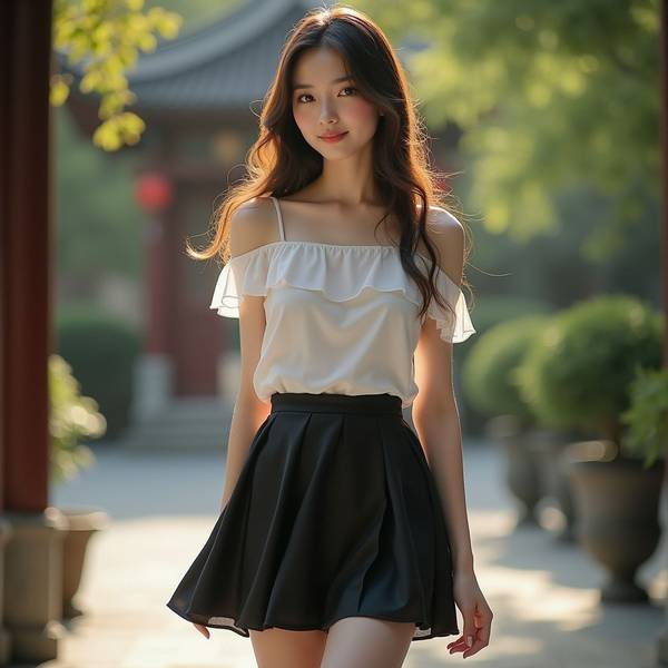 黑色短裙配什么上衣好看，10種黑色短裙搭配法則，時髦顯瘦不重樣