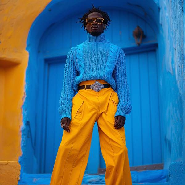 藍色的褲子配什么顏色的上衣，藍色褲裝色彩搭配指南：5種時髦配色方案解析