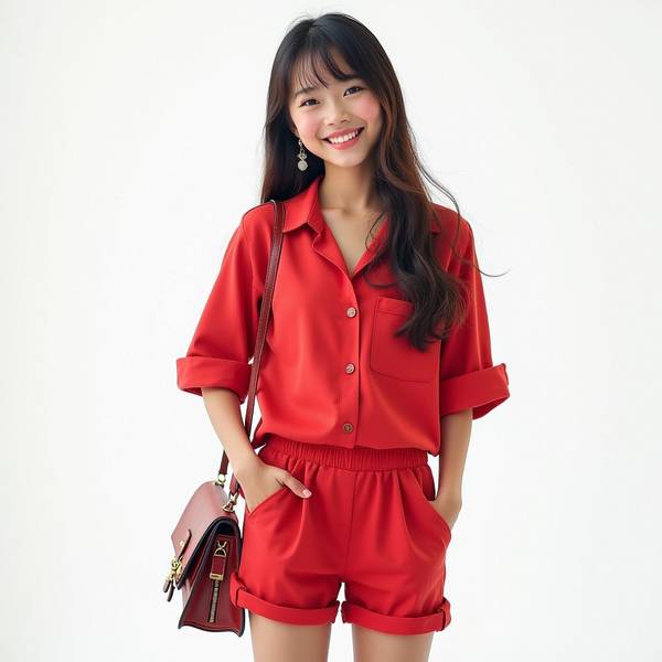 紅色衣服配什么褲子好看，這件紅色上衣搭配這4條褲子顯白顯氣質(zhì)