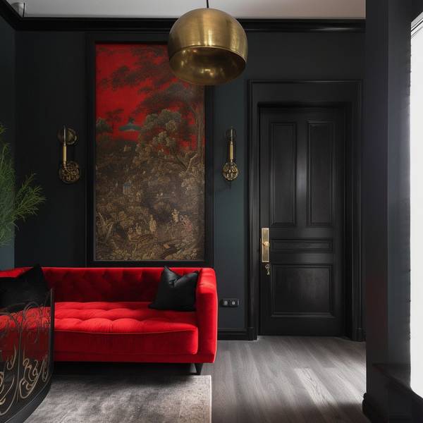大紅色配什么顏色好看，大紅色配黑色金色的高級撞色美學
