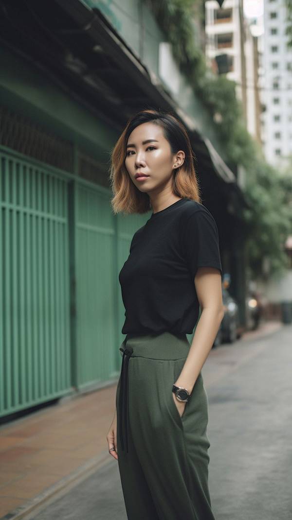 黑色上衣配什么顏色的褲子，黑色上衣搭配各種顏色褲子的完美指南