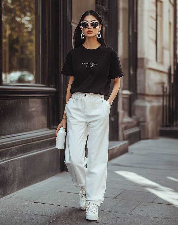 白色褲子搭配什么顏色鞋子，白色褲子絕配鞋子色彩指南與搭配心法
