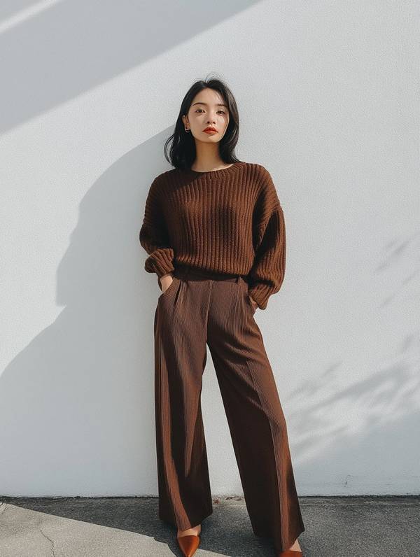 咖色褲子配什么顏色上衣，咖色褲子這樣配上衣時髦不踩雷百搭指南