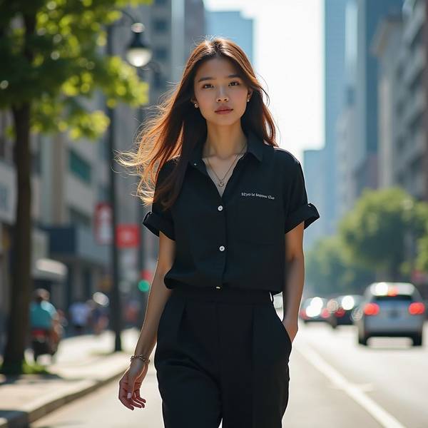 黑色短袖配什么顏色褲子，黑色短袖搭配這些褲子顏色最顯高級時尚