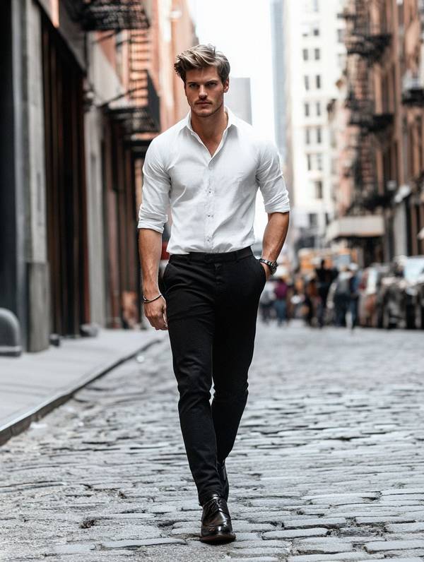 黑褲子配什么顏色的鞋，深色長褲搭配指南：五類鞋靴色彩提升穿搭格調