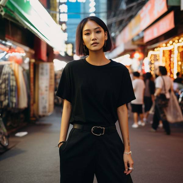 黑色短袖配什么顏色褲子，黑色短袖搭配這些褲子顏色最顯高級時尚