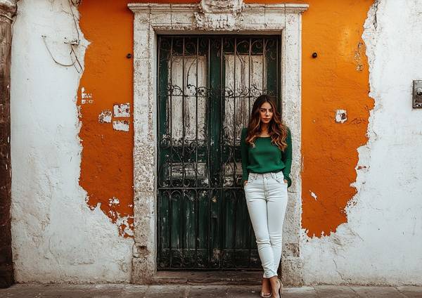 綠色褲子配什么顏色上衣好看，墨綠褲子的時(shí)尚配色指南：20種高級(jí)上衣搭配方案