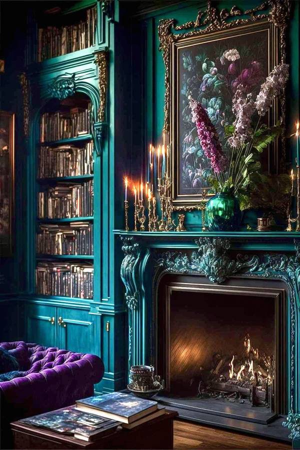 墨綠色配什么顏色好看，墨綠雙生色：藏藍與暖金的高級感配色美學